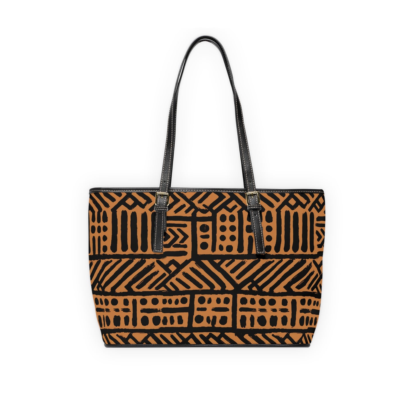 Mud cloth faux Leather Shoulder Bag