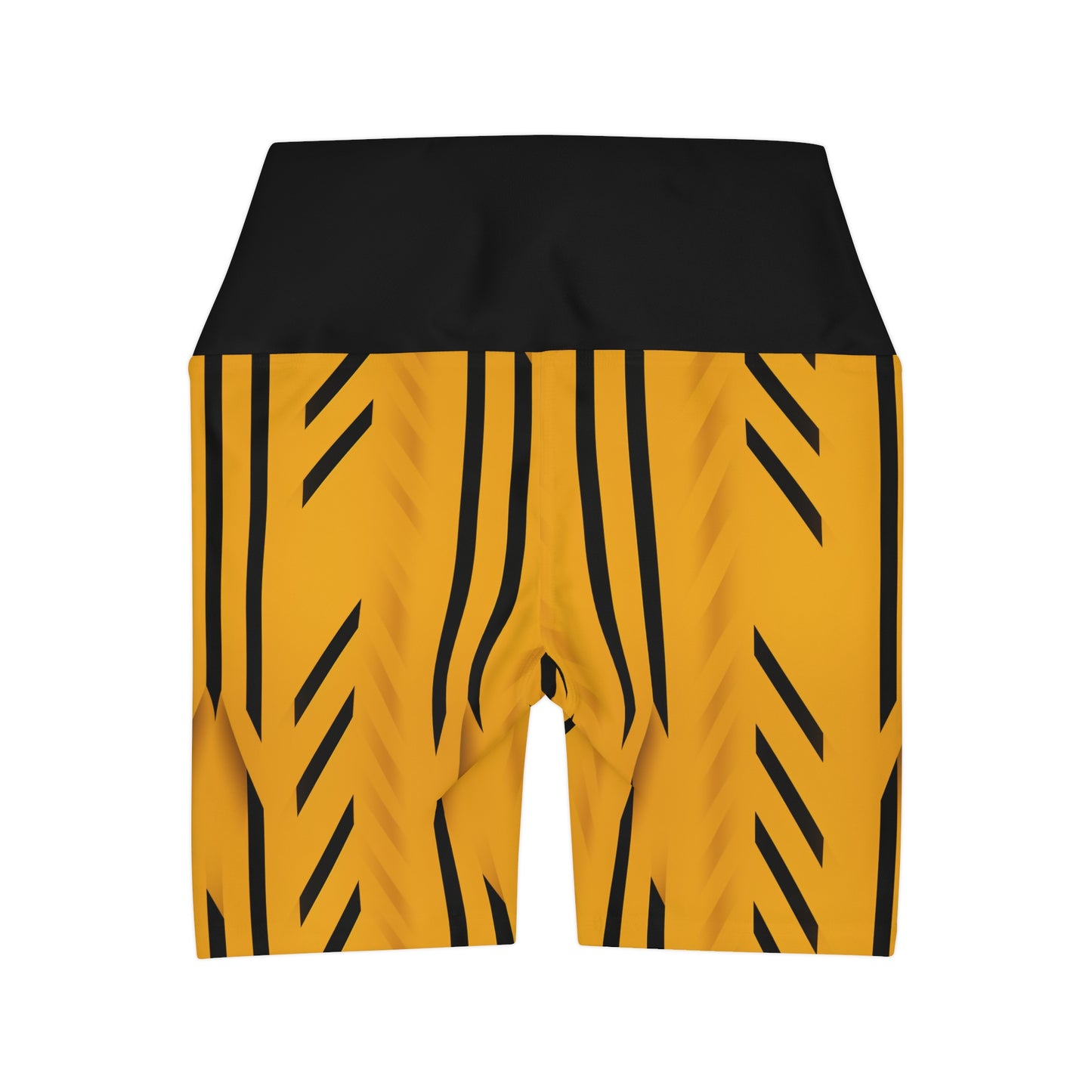 African-Print High Waisted Yoga Shorts (AOP)