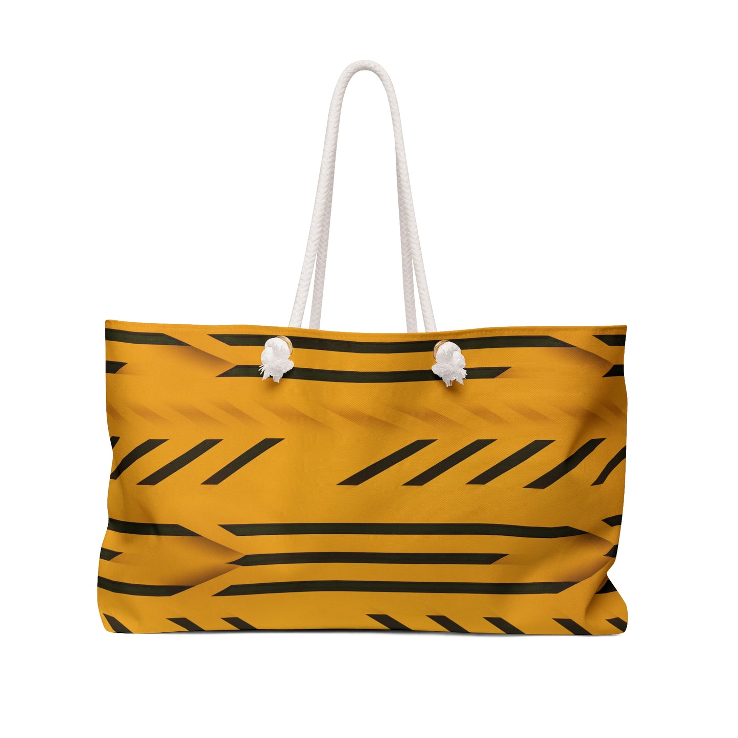 Gold and Black African Print Inspired Weekender Bag