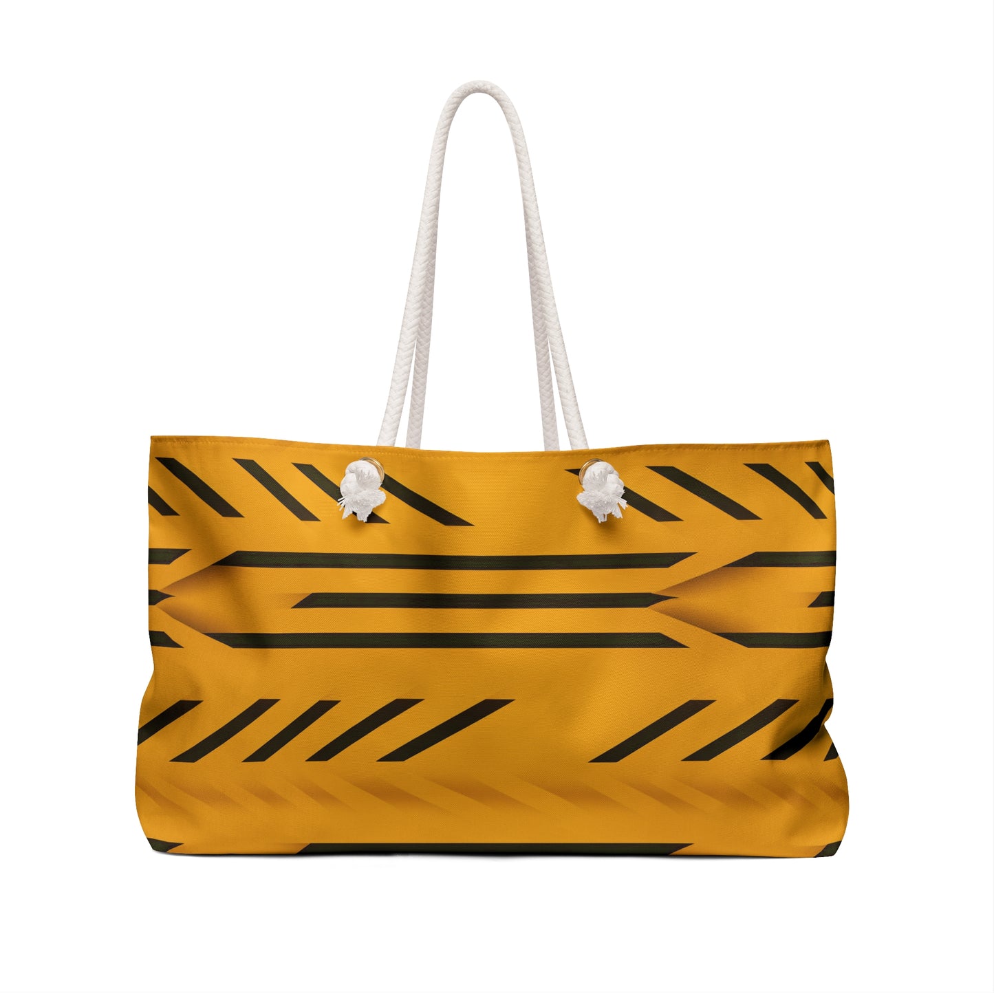 Gold and Black African Print Inspired Weekender Bag