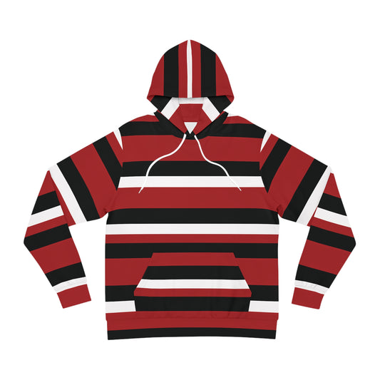 Black Red and White Striped hoodie Urban Style Unisex Blended fabric Fashion Hoodie All Over Design Christmas Kwanzaa gift