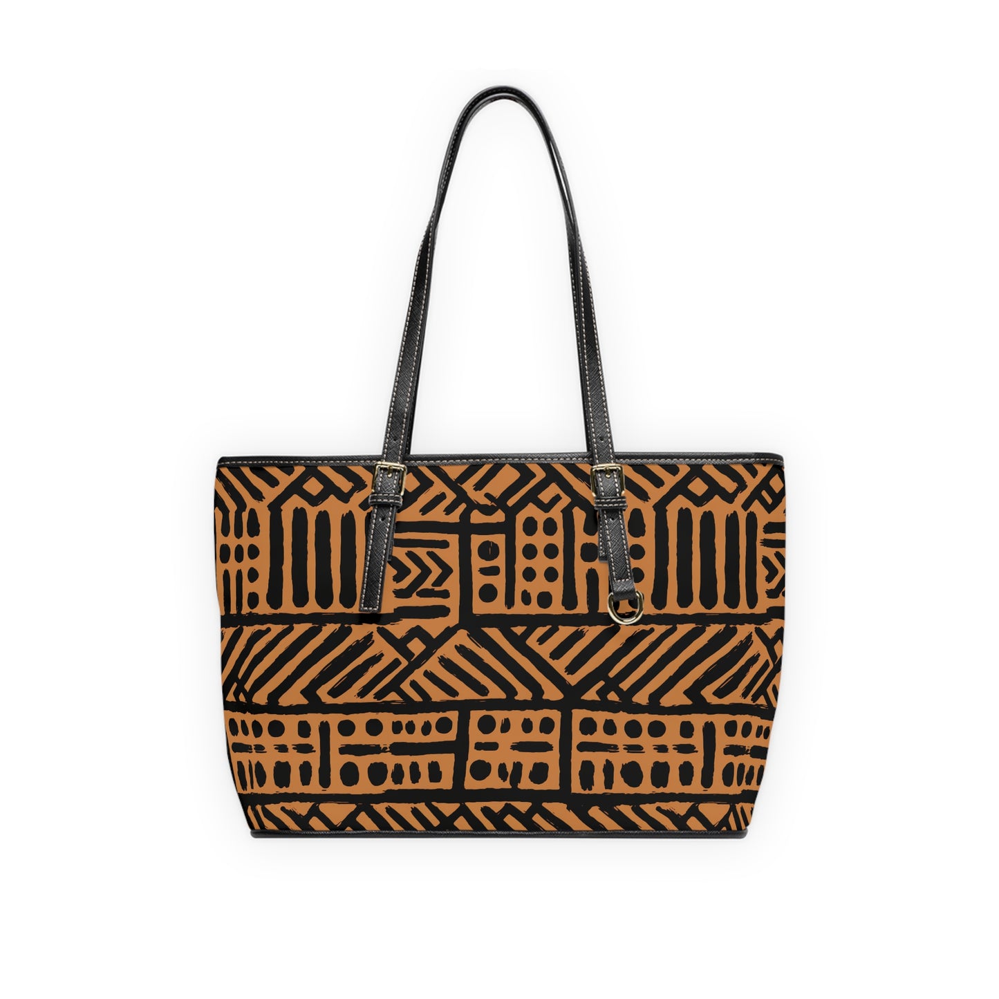 Mud cloth faux Leather Shoulder Bag