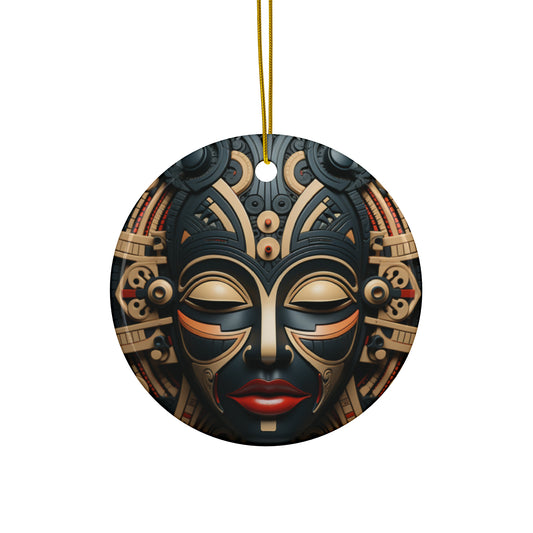 Black Queen Kwanzaa Christmas Decor Two-Sided Bulk Ceramic Ornaments (1pcs, 5pcs, 10pcs, 20pcs) free shipping